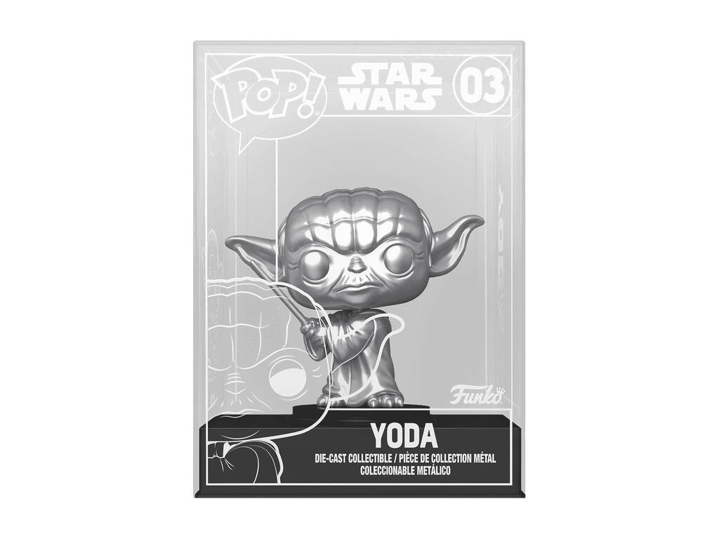 Funko Pop Die Cast Star Wars Figurine Yoda Metallique Exclusif 