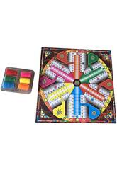 Parchís et Oca 2 en 1 pour 6 joueurs avec plateau en bois et accessoires