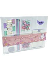 Conjunto de Papelaria com Bloco e Acessórios