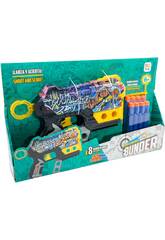 Bunder Lançador de Dardos Graffiti com Tambor Duplo e 12 Dardos