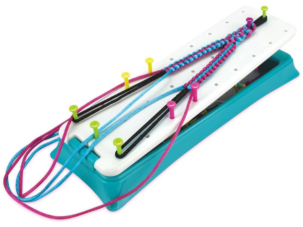 Mon atelier de bracelets avec métier à tisser et accessoires