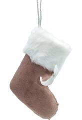 Décoration de Noël Chaussette de Noël rose 12 x 10 cm