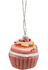 Décoration de Noël Magdalena Rosa avec confettis, 7 x 6 cm