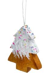 Enfeite Natalício Biscoito de Gengibre Árvore de Natal de 12x10 cm