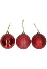 Enfeite Natalício Frasco com 16 Bolas Sortidas de Natal Cor Dourada de 5 cm