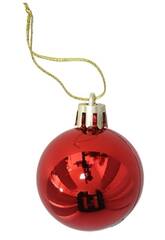 Enfeite Natalício Caixa com 6 Bolas de Natal Cor Dourada de 8 cm