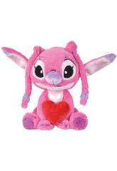 Disney Stitch Peluche Angel de 25 cm con Corazón