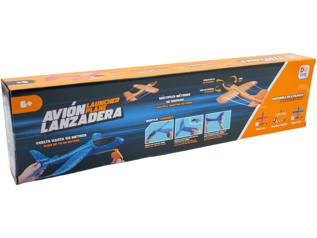 Avion navette orange de 12 x 48 x 49 cm
