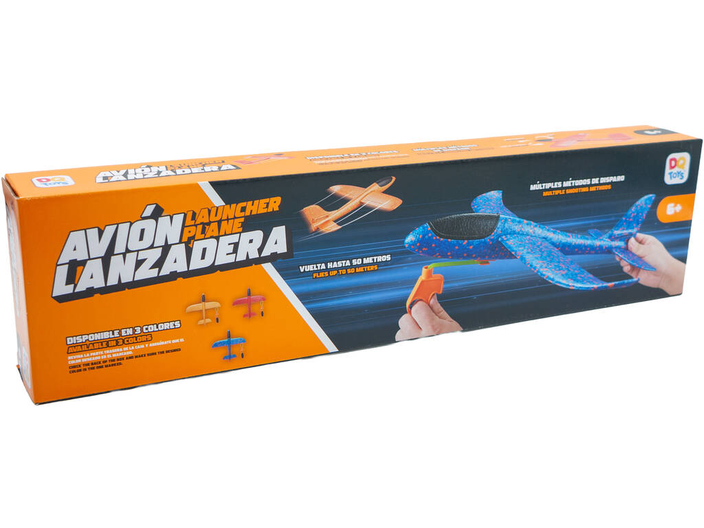 Avião Lançadora Azul de 12x48x49 cm