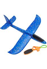 Avião Lançadora Azul de 12x48x49 cm