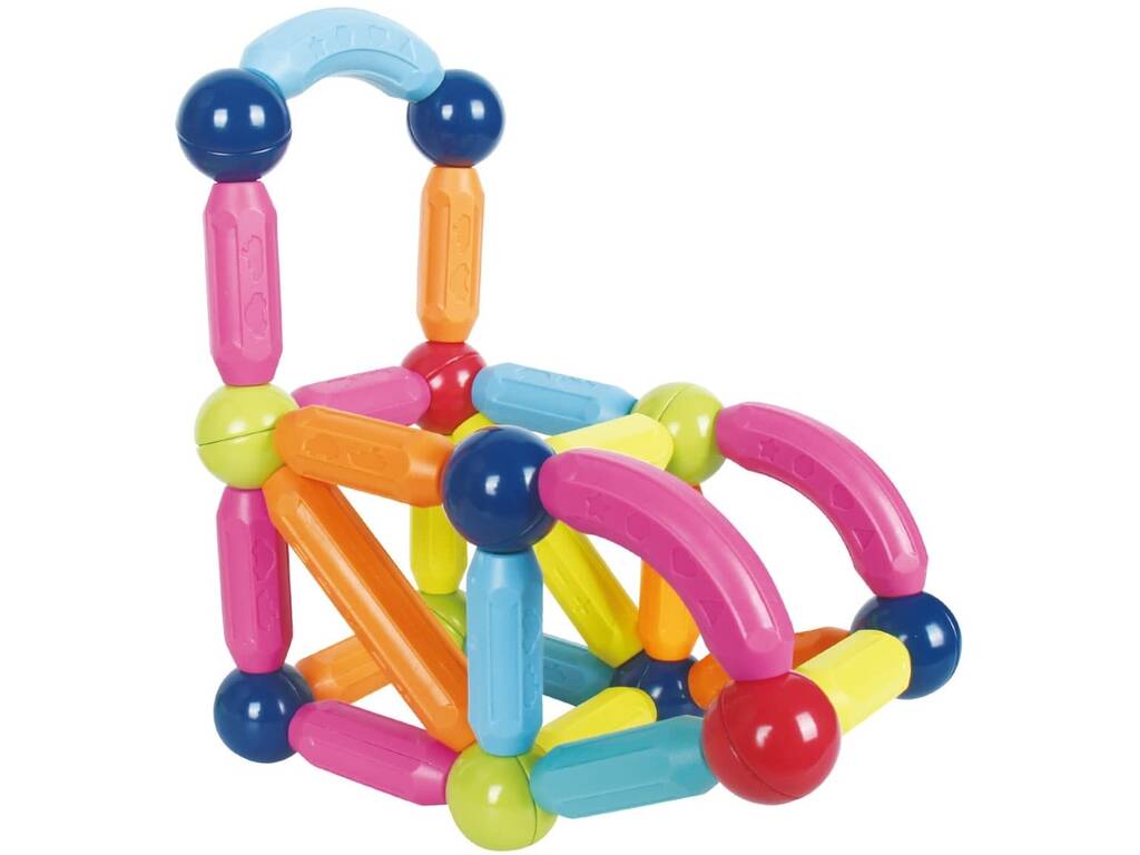 Jogo Magnético de Barras e Bolas com 106 Peças