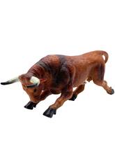 Figurine taureau chargeant marron, 5 x 4 x 15 cm