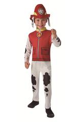 Fato Infantil Patrulha Pata Marshall Tamanho S com Chapéu