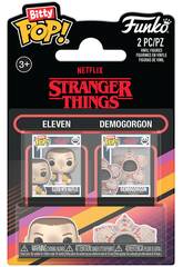 Funko Bitty Pop Stranger Things Pack 2 avec Eleven et Demogorgon