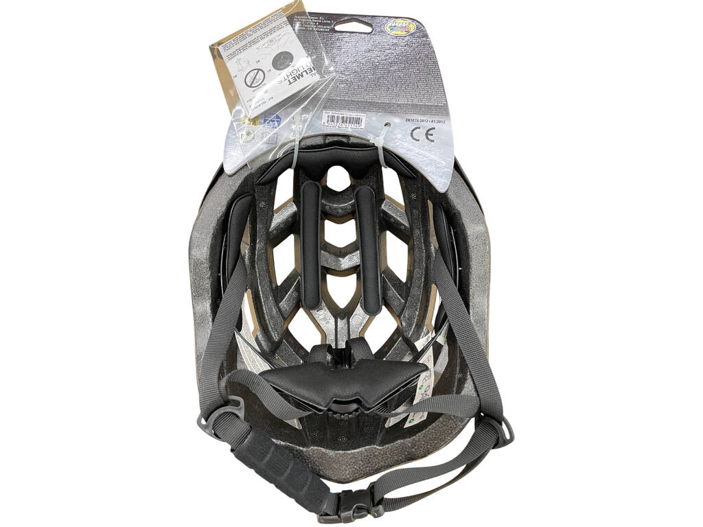 Casque sportif rouge et noir taille M avec lumières LED