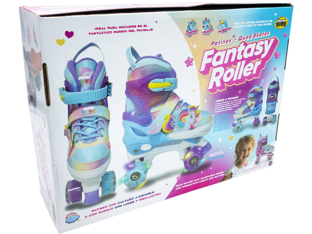 Fantasy Roller Unicornio Rollschuhe Größe 27-30
