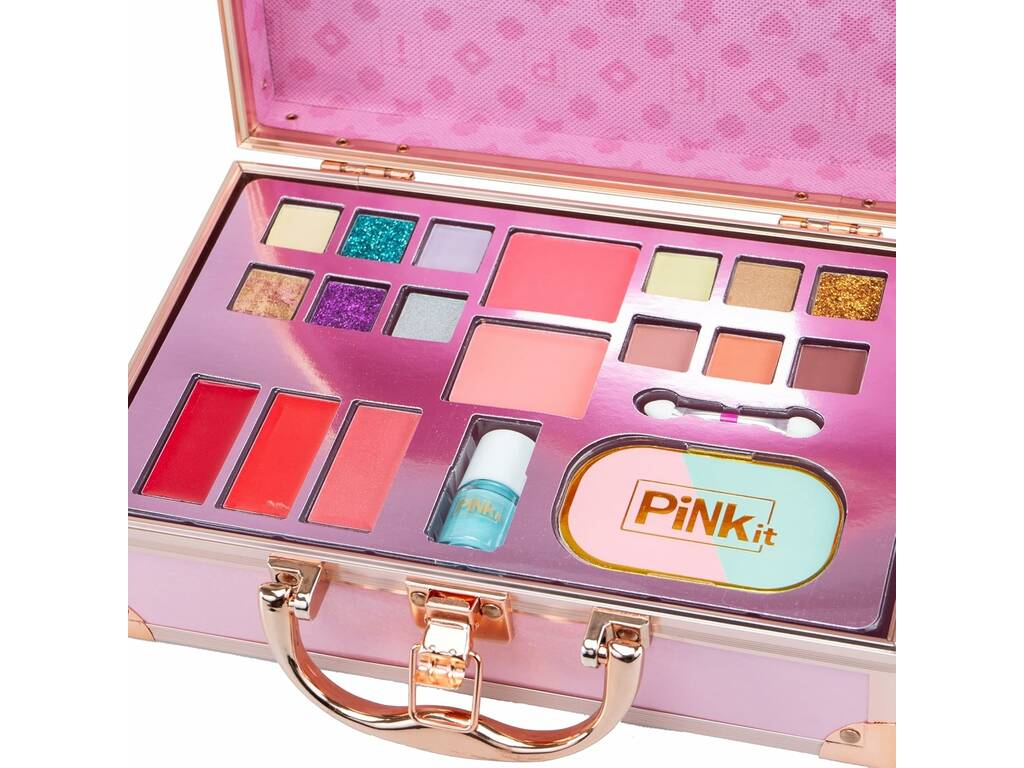 Pink It Trousse de maquillage de voyage avec miroir