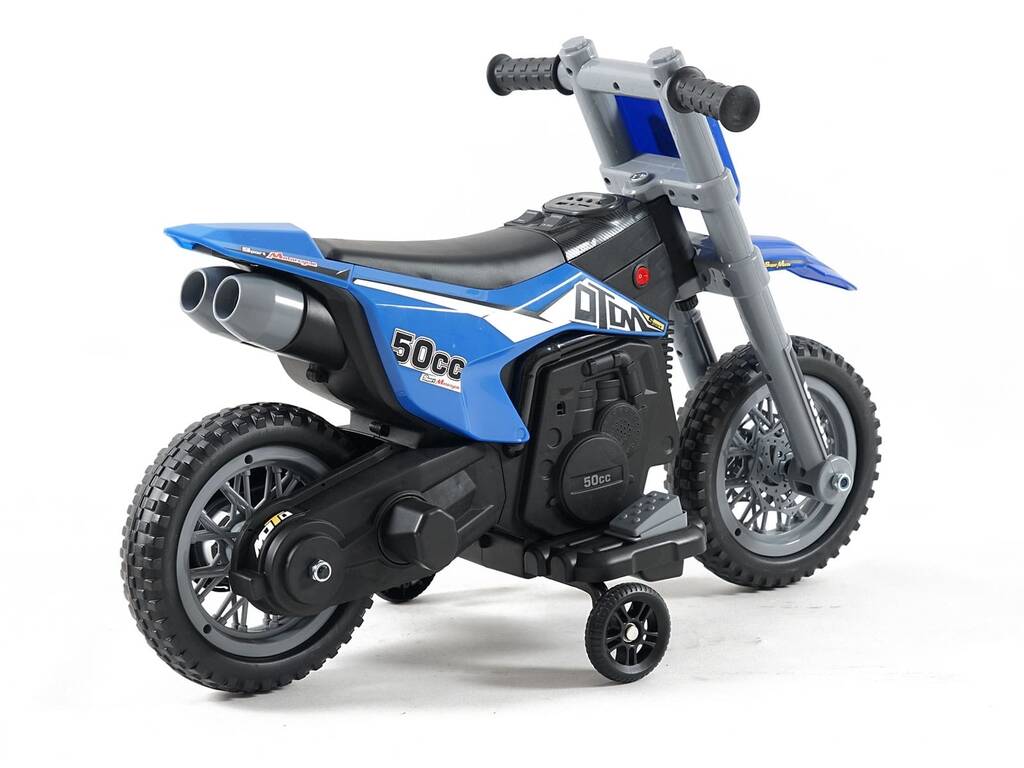 Moto a Batería Azul de 6V con Ruedines