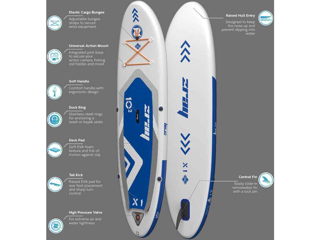 Tavola da paddle surf X-Rider Deluxe 10'2