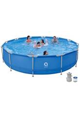 Piscina Desmontable Frame Round Pool de 420x84 cm con Depuradora Avenli 17800EU