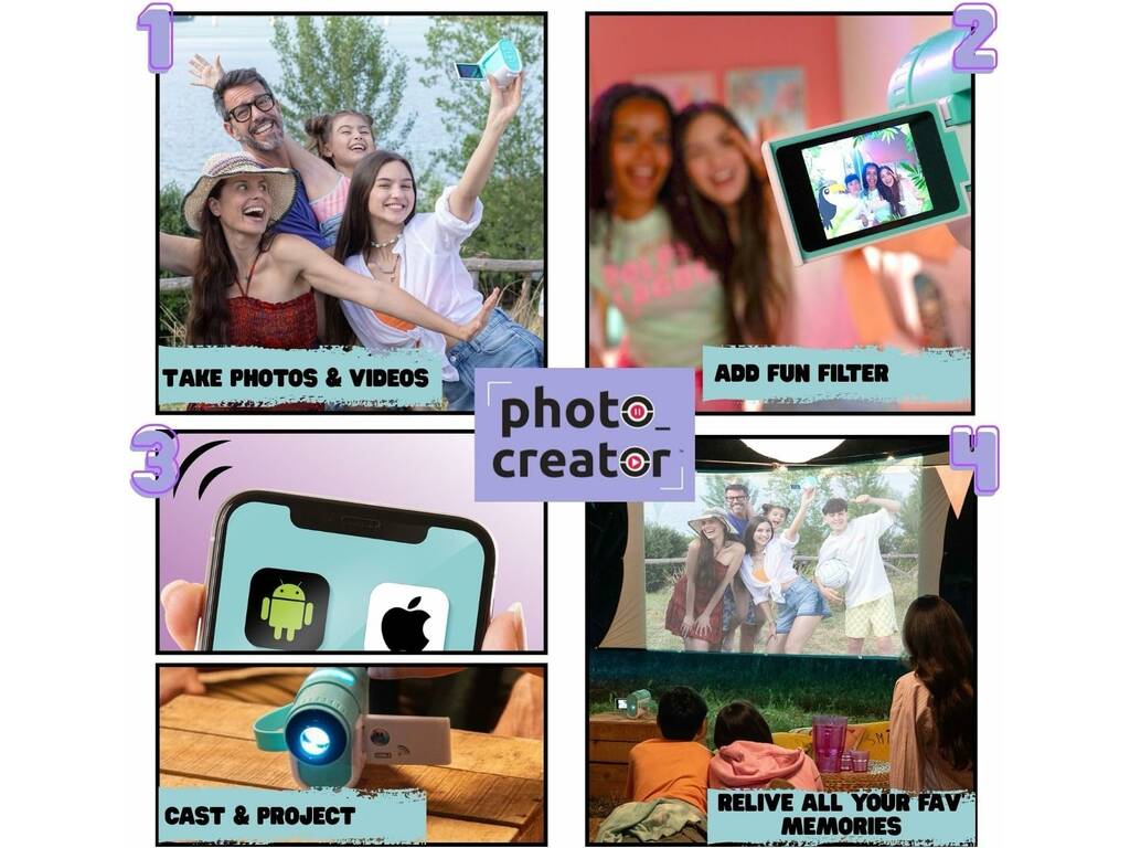 Video Creator Videocámara Proyector 3 en 1