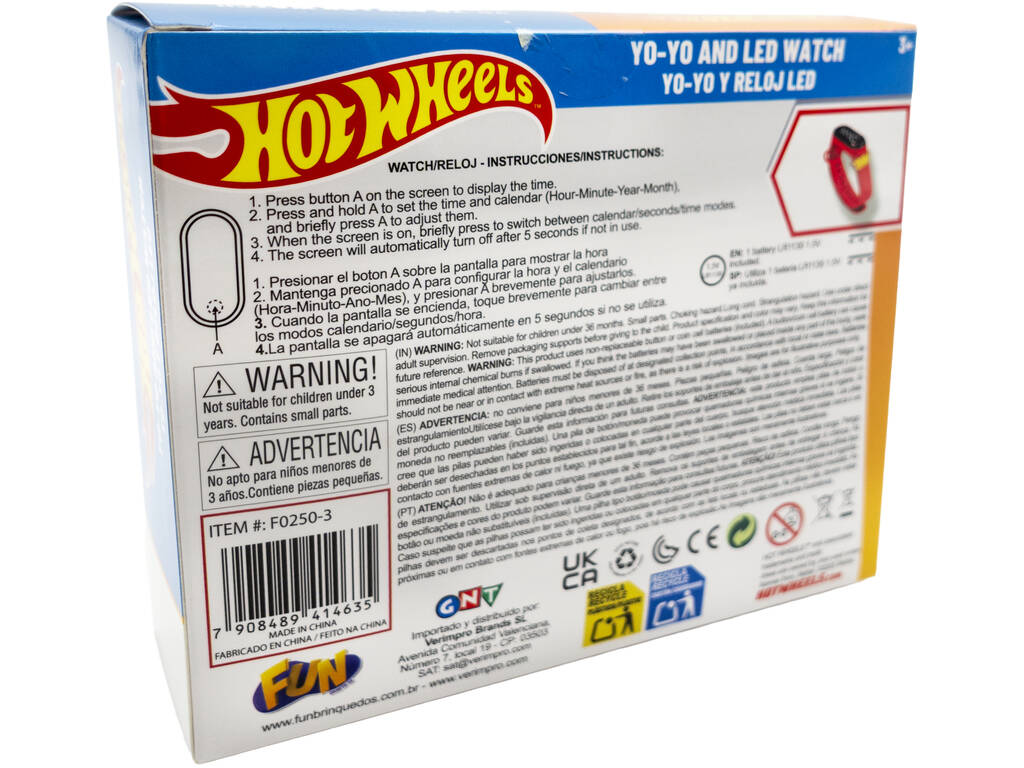 Pack Hot Wheels Montre LED et yo-yo