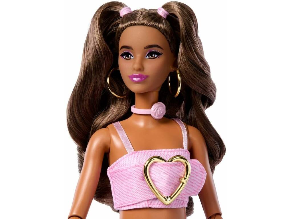 Barbie Deluxe Style Muñeca con Conjunto Vaquero Rosa