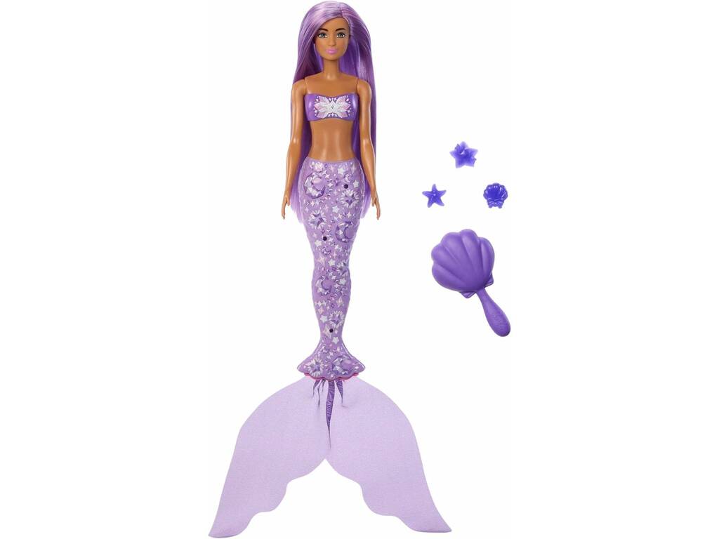 Barbie Color Reveal Poupée sirène surprise avec accessoires