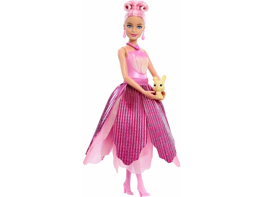 Barbie Petal Pop Bambola Rosa con Cucciolo e Accessori