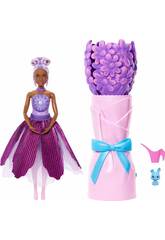 Barbie Petal Pop Boneca Lilás com Mascote e Acessórios