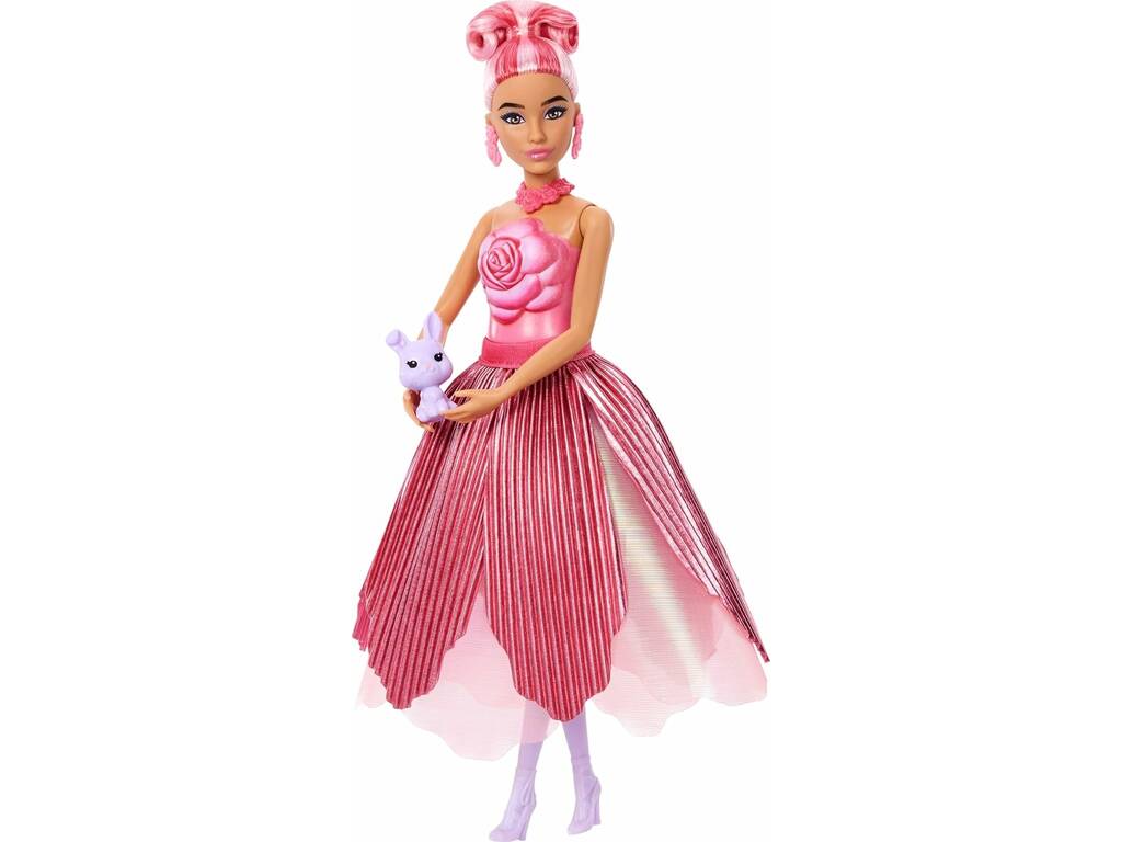 Barbie Petal Pop Bambola Fucsia con Cucciolo e Accessori