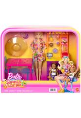 Coffret Vacances d'été de Barbie Poupées Barbie et Chelsea avec un glacier