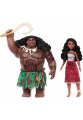 Disney Vaiana 2 Pack Ensemble de voyageurs avec poupées Vaiana et Maui