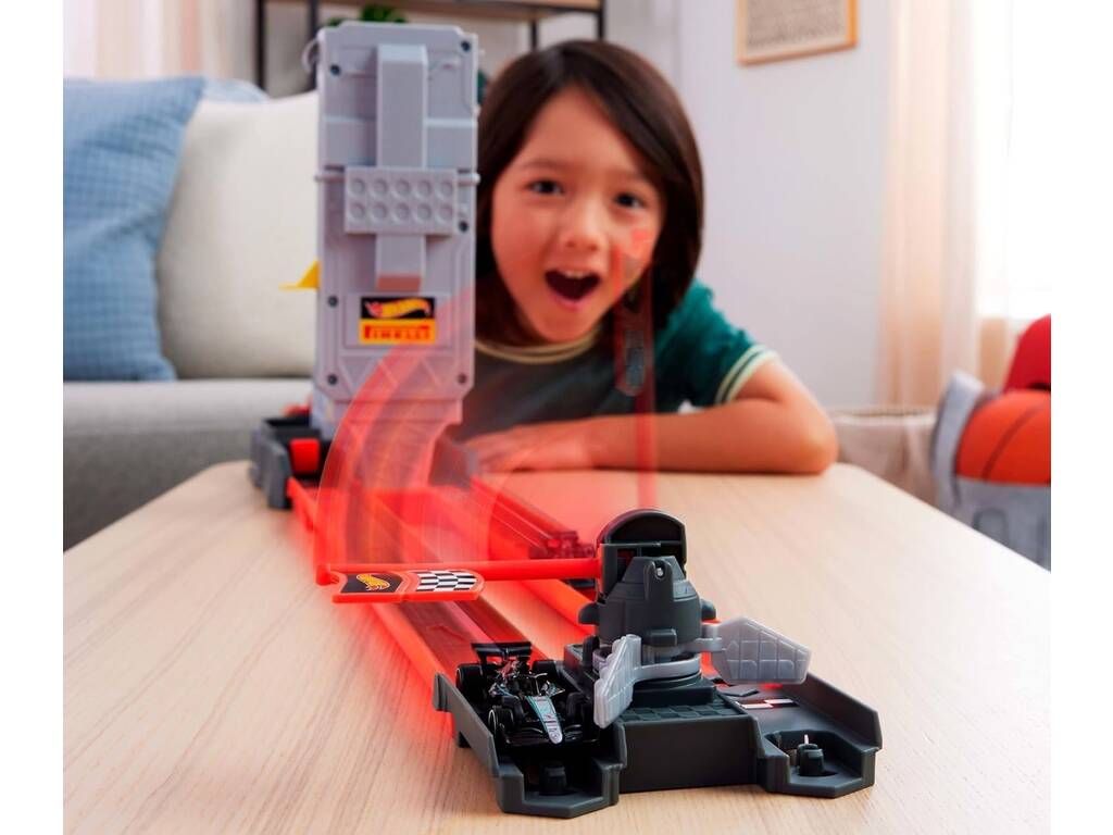 Hot Wheels Formula 1 Pista Línea de Salida con 2 Coches