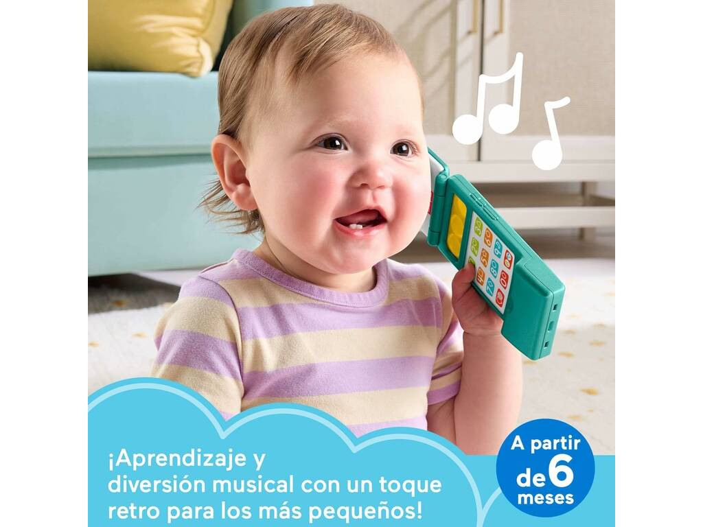 Fisher Price Ríe y Aprende Teléfono Móvil de Juguete con Más de 50 Sonidos