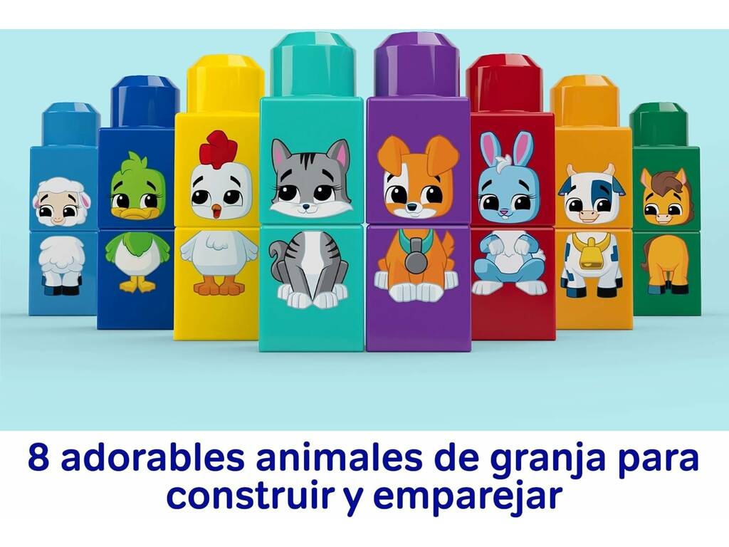 Mega Bloks Tracteur avec animaux à encastrer, 30 pièces