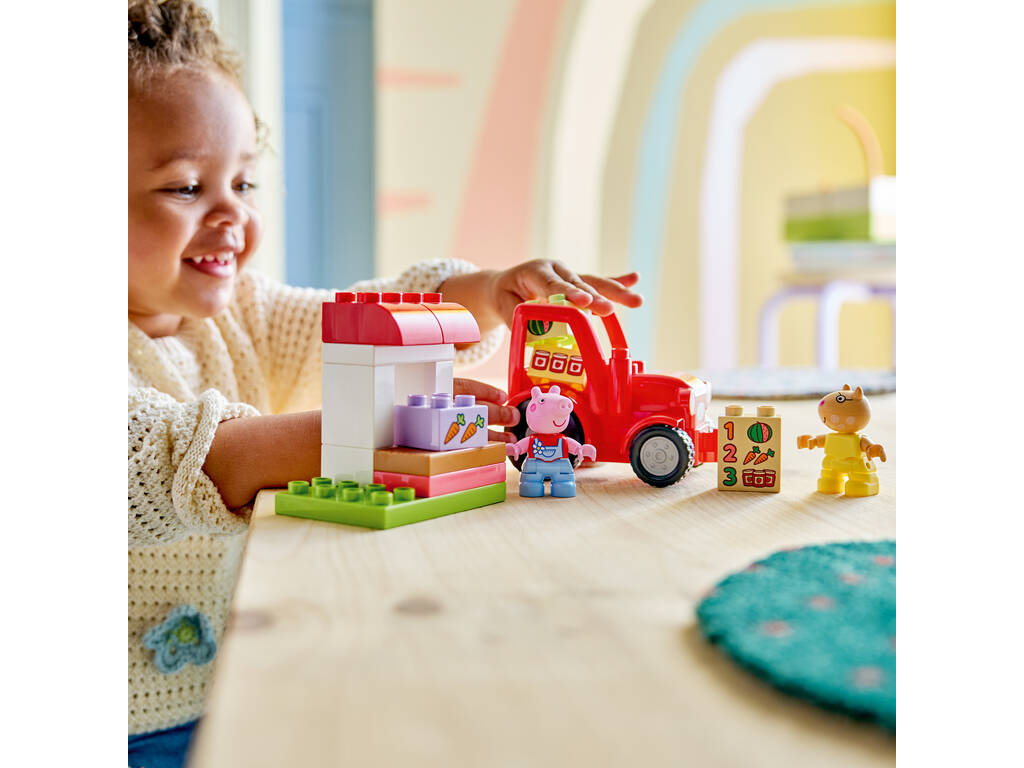 Lego Duplo Peppa Pig Tractor y Mercado