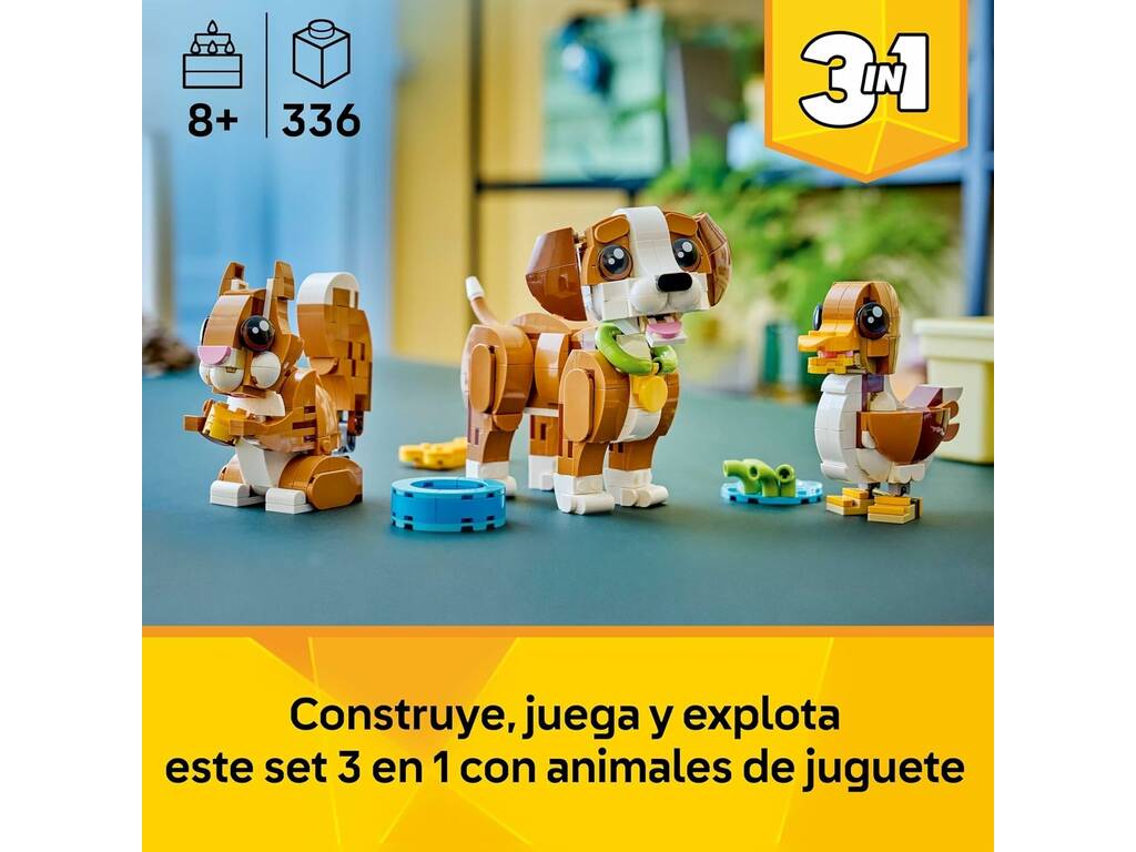 Lego Creator 3 in 1 Simpatici animali: cucciolo giocoso