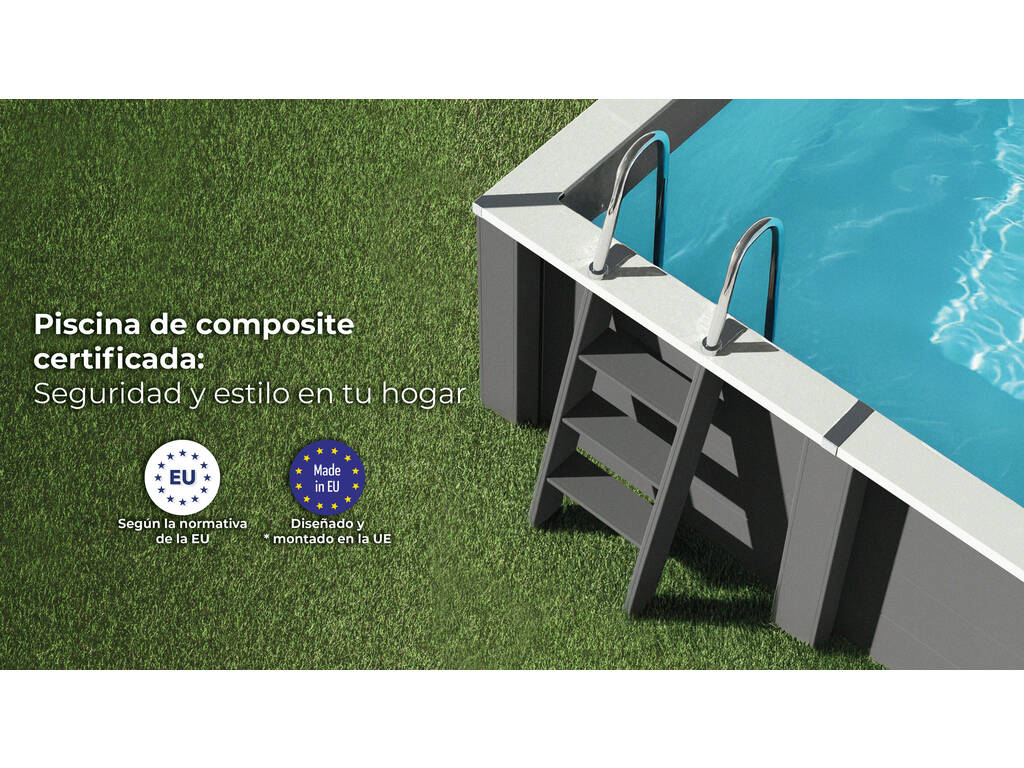 Piscina rettangolare in composito 455 x 315 x 126 cm Gre KPCOR46T