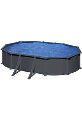 Piscine ovale aspect anthracite 500 x 300 x 132 cm Gre KITPROV508GY