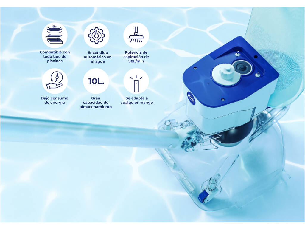Nettoyeur électrique à batterie Leaf Eater pour piscines et spas Gre LE75
