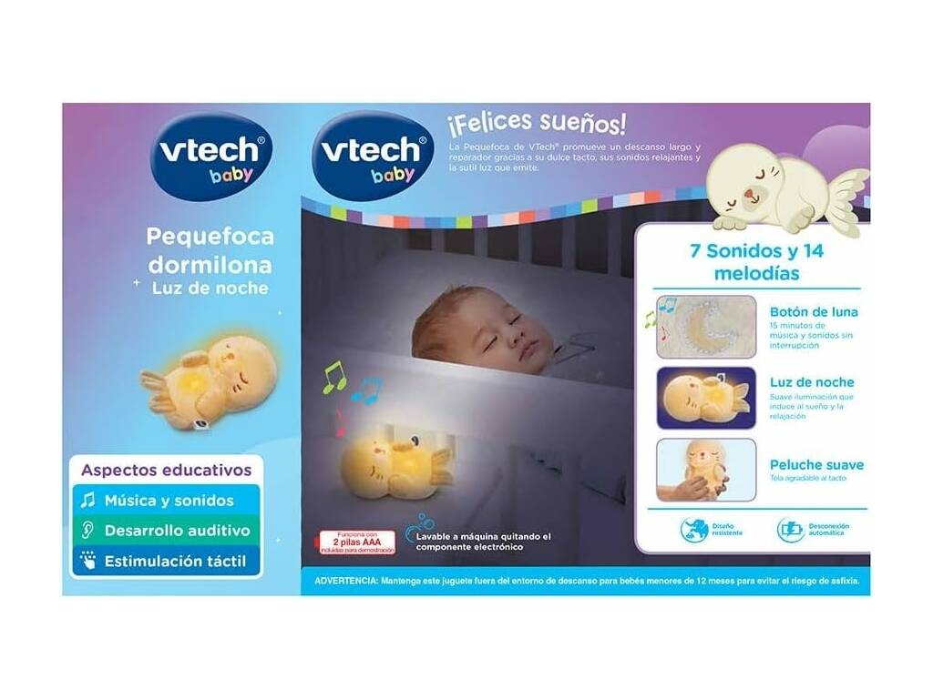 Pequefoca Dormilona Luz De Noche con Luz y Sonidos