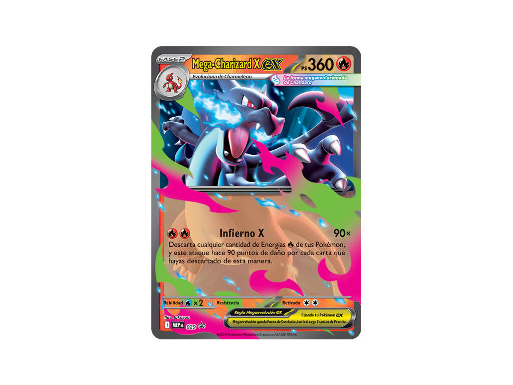 Pokémon TCG Mega-Charizard in lattina con carta promozionale e 4 buste