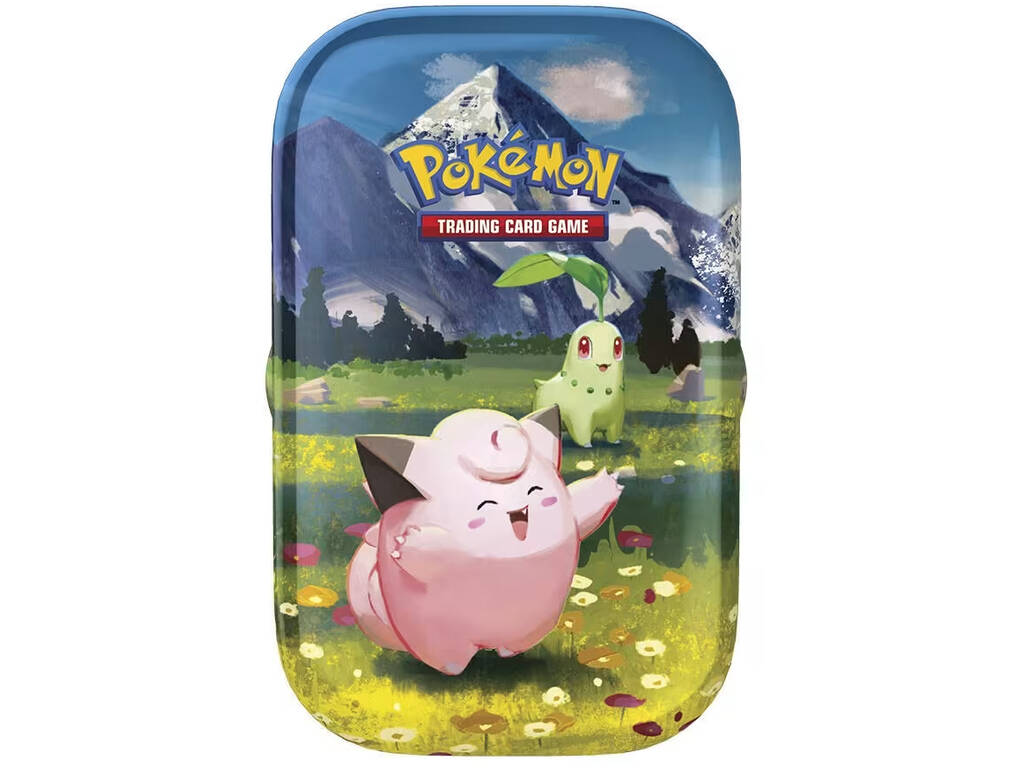 Pokémon TCG Megaevoluzione Eroi Ascendenti Mini Lata con 2 Buste e Adesivo