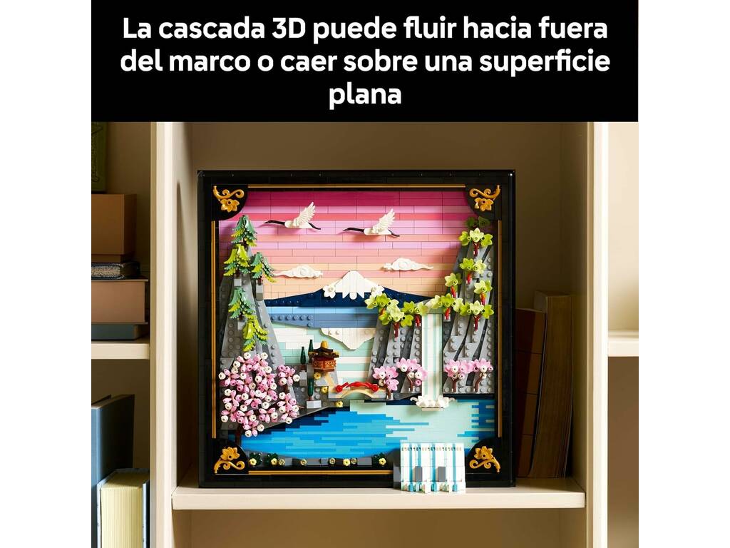Lego Art Paysage japonais avec des cerisiers en fleurs