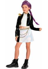 Disfraz Music Hunter Ni�a con Chaqueta Negra Talla M