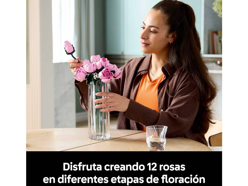Bouquet de roses roses Lego Botanicals