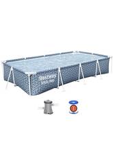 Piscina Desmontable Rectangular Steel Pro 366x201x66 cm Bestway 56111
