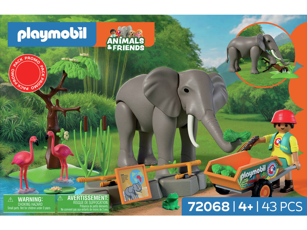 Playmobil Animals & Friends Elefante con Cuidador