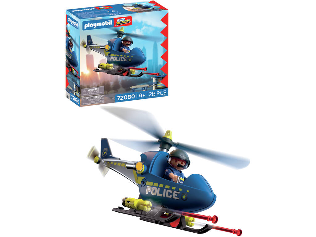 Playmobil City Action Helicóptero de Policía con Radar